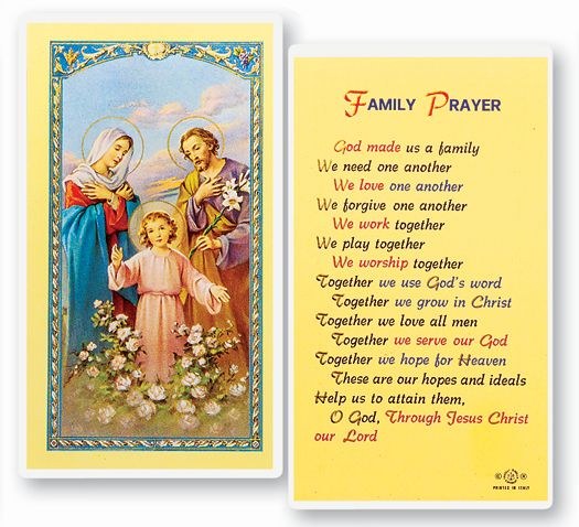 GOD MADE US A FAMILY PRAYER CARD