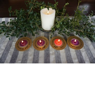 ADVENT TEA LIGHT SET - JOY PEACE LOVE HOPE