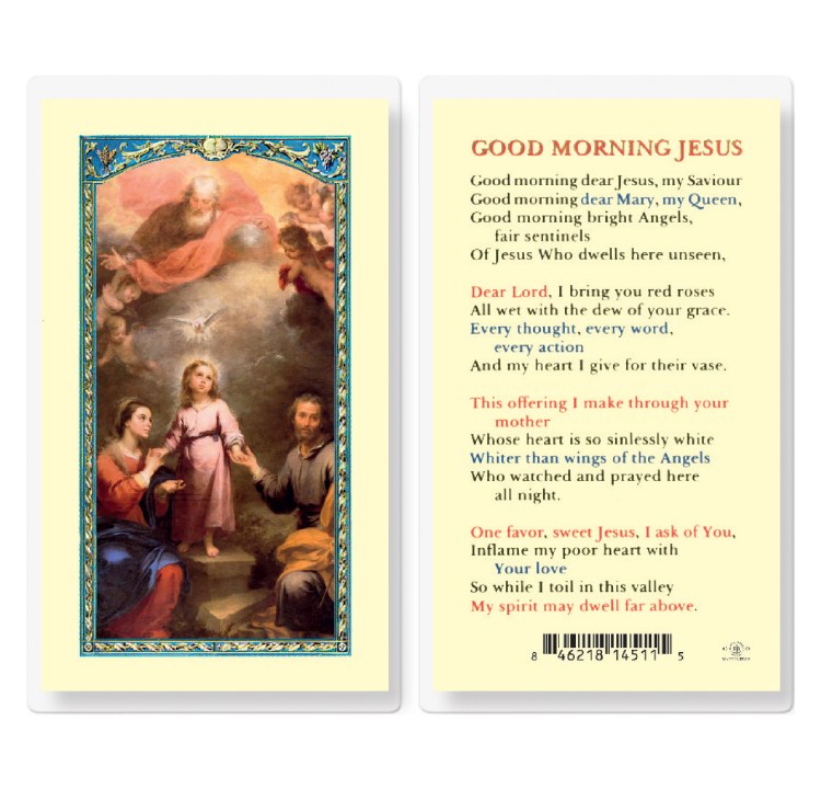 GOOD MORNING JESUS PRAYERCARD