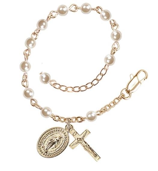 GP 4MM PEARL ROS BRACELET