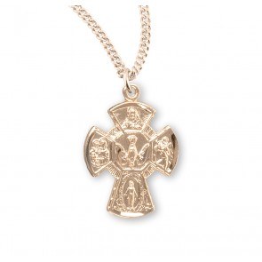 4 WAY SMALL WITH HOLY SPIRIT MIRACULOUS MEDAL