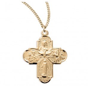 4 WAY WITH HOLY SPIRIT MIRACULOUS MEDAL 24''