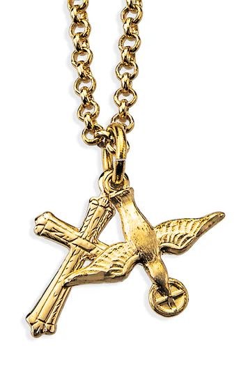 GS HOLY SPIRIT MEDAL &amp; CROSS