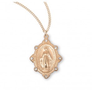 MIRACULOUS MEDAL WITH CRYSTAL TONES