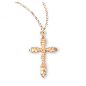 WHEAT MEDIUM CRUCIFIX