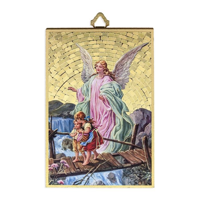 GUARDIAN ANGEL MOSAIC PLAQUE