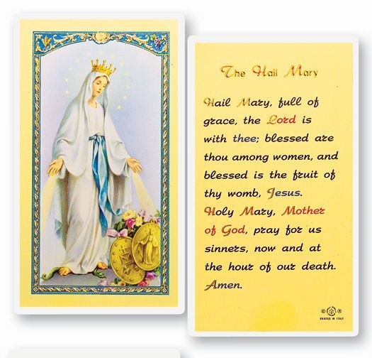 HAIL MARY LAMINATED PRAYERCARD
