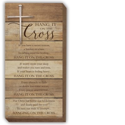 HANG IT ON THE CROSS WALL PLAQUE