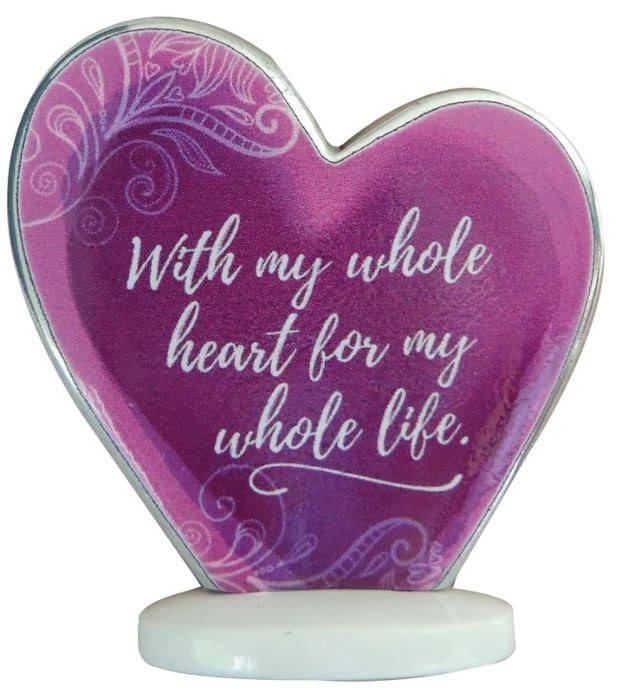 HEART PLQ WITH MY WHOLE HEART
