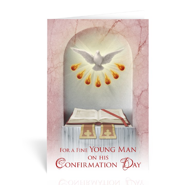 HOLY SPIRIT WITH BOOK CONFIRMATION CARD
