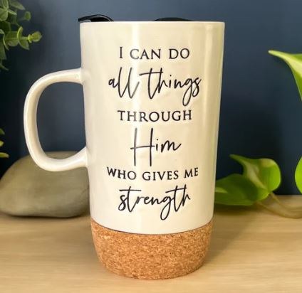 I CAN DO CORK BOTTOM TRAVEL MUG