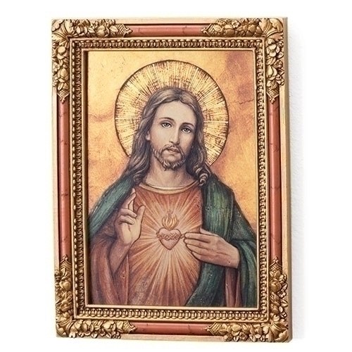 SACRED HEART OF JESUS ICON WALL PLAQUE