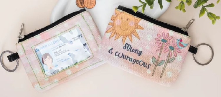 ID HOLDER STRONG AND COURAGEOUS
