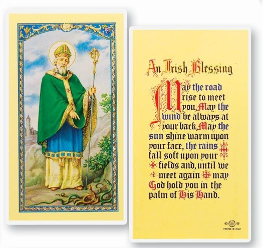 IRISH BLESSING ST PATRICK PRAYER CARD