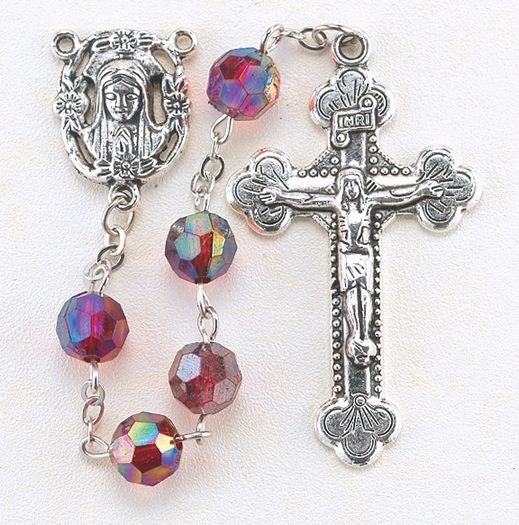 JANUARY GARNET BIRTHSTONE ROSARY