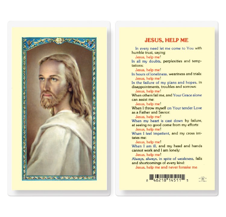 JESUS, HELP ME PRAYER CARD