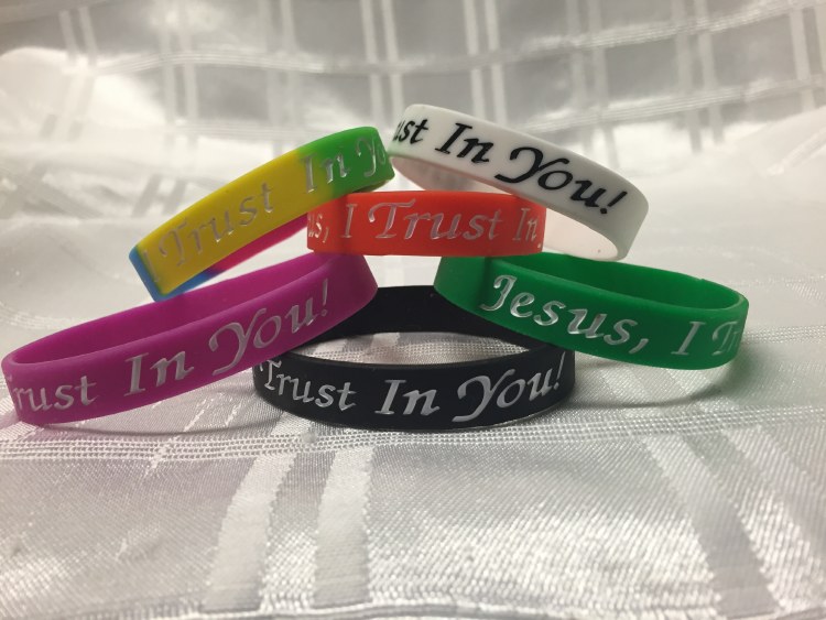 JESUS, I TRUST IN YOU! WRISTBANDS ASSORTED COLORS