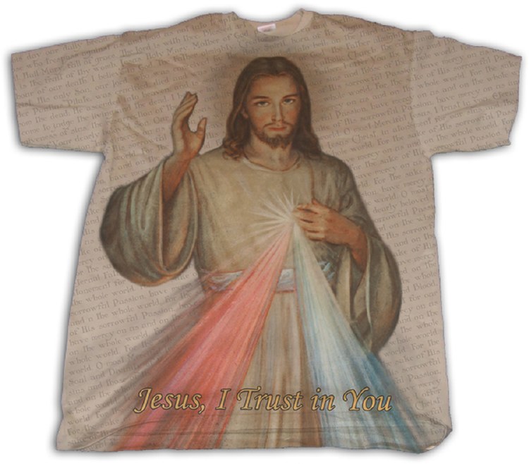 DIVINE MERCY FULL COLOR SHIRT SIZE SMALL