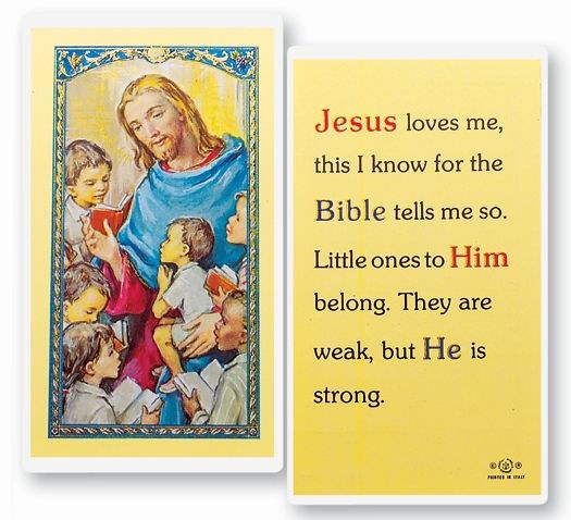 JESUS LOVES ME PRAYER CARD