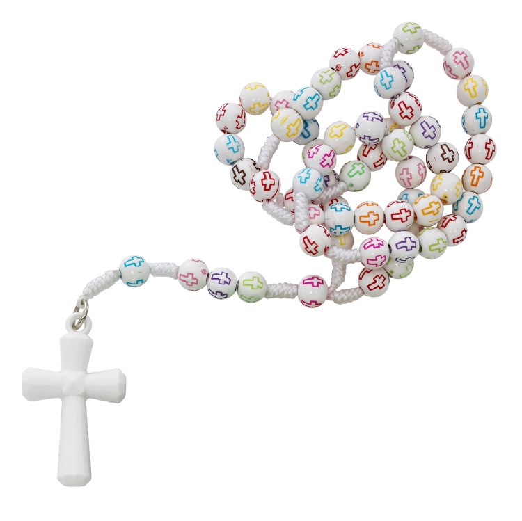 KID'S MULTI COLOR CROSS ROSARY