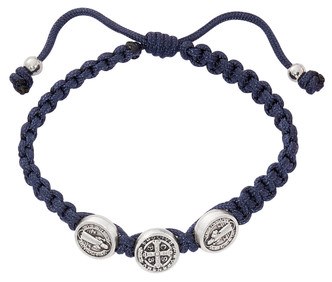 KIDS NAVY ST.BENEDICT CORDED BRACELET