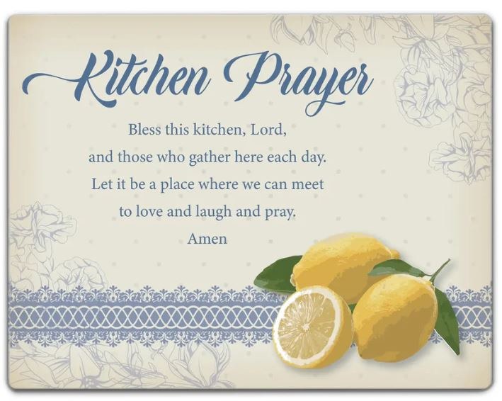 KITCHEN PRAYER CUTTING BOARD