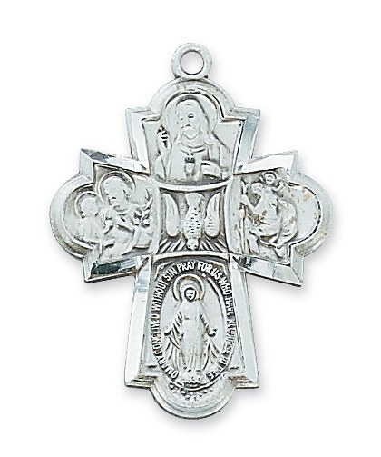 STERLING SILVER 4-WAY CRUCIFIX - Divine Mercy Gift Shop