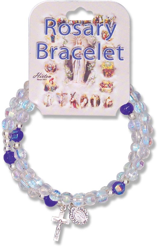 CRYSTAL BEAD SPIRAL ROSARY BRACELET Divine Mercy Gift Shop
