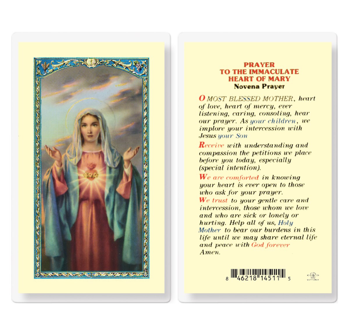 NOVENA PRAYER TO THE IMMACULATE HEART OF MARY Divine Mercy Gift Shop