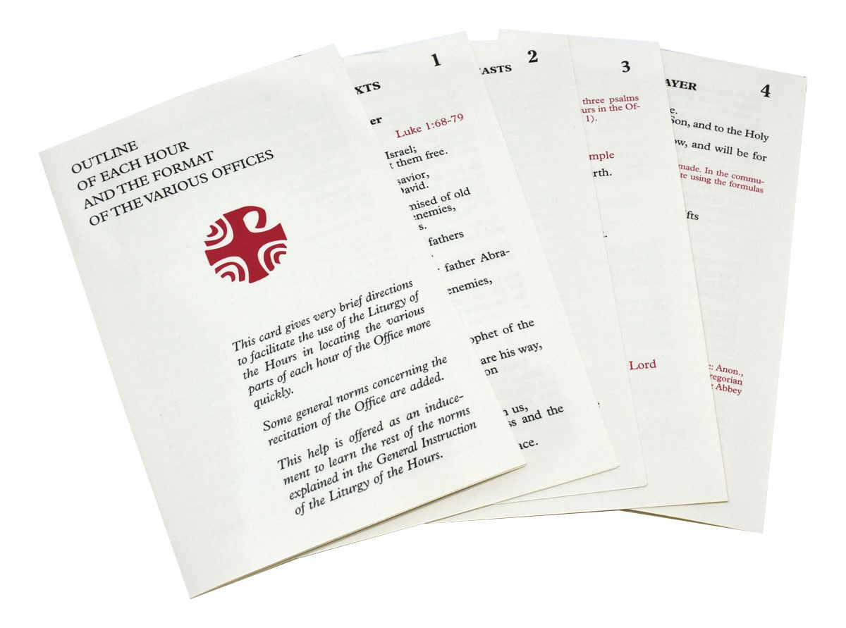 INSERTS FOR LITURGY OF THE HOURS LARGE PRINT - Divine Mercy Gift Shop