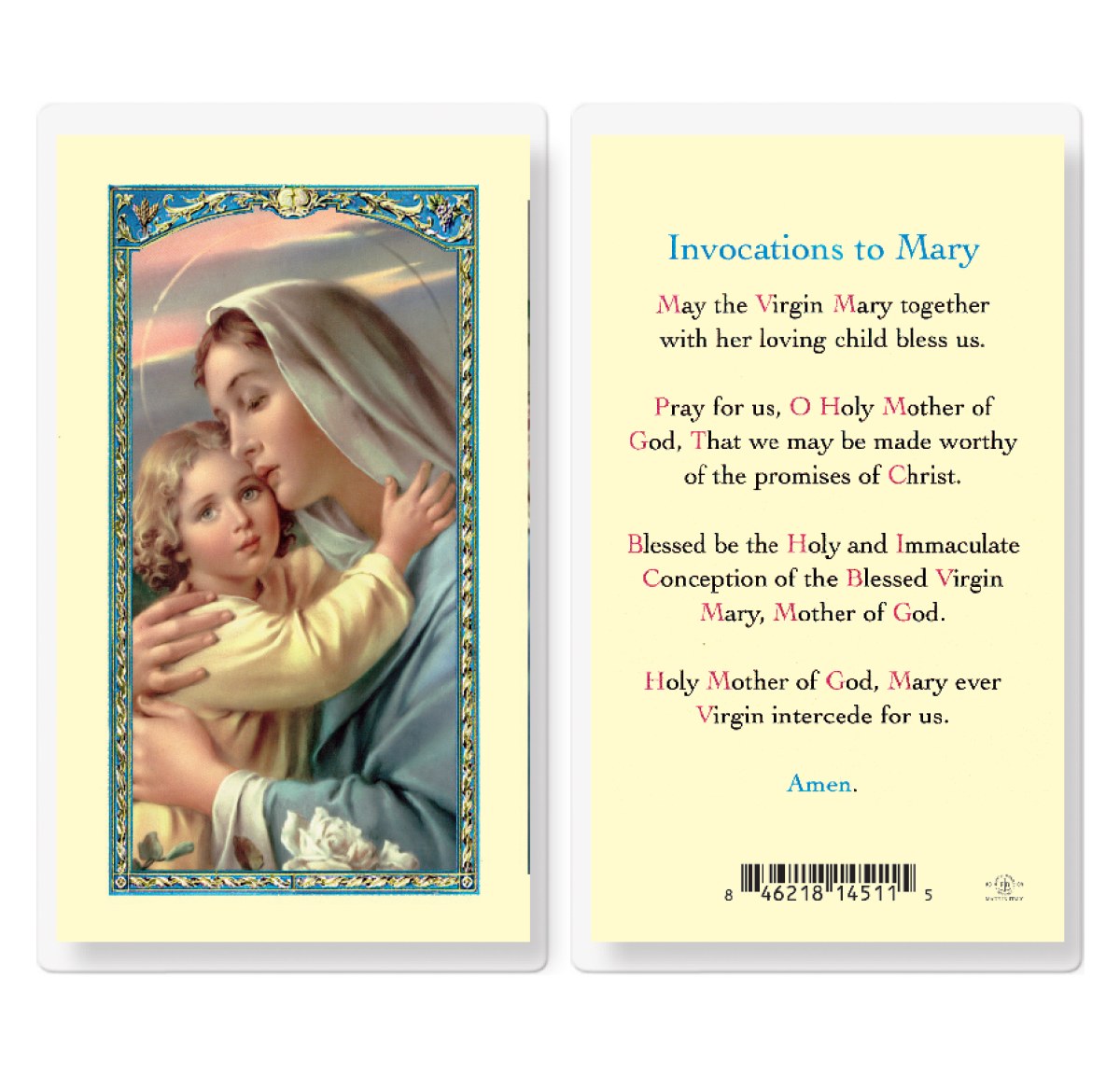 Blessed Virgin Mary Prayer Card – Holy Heroes