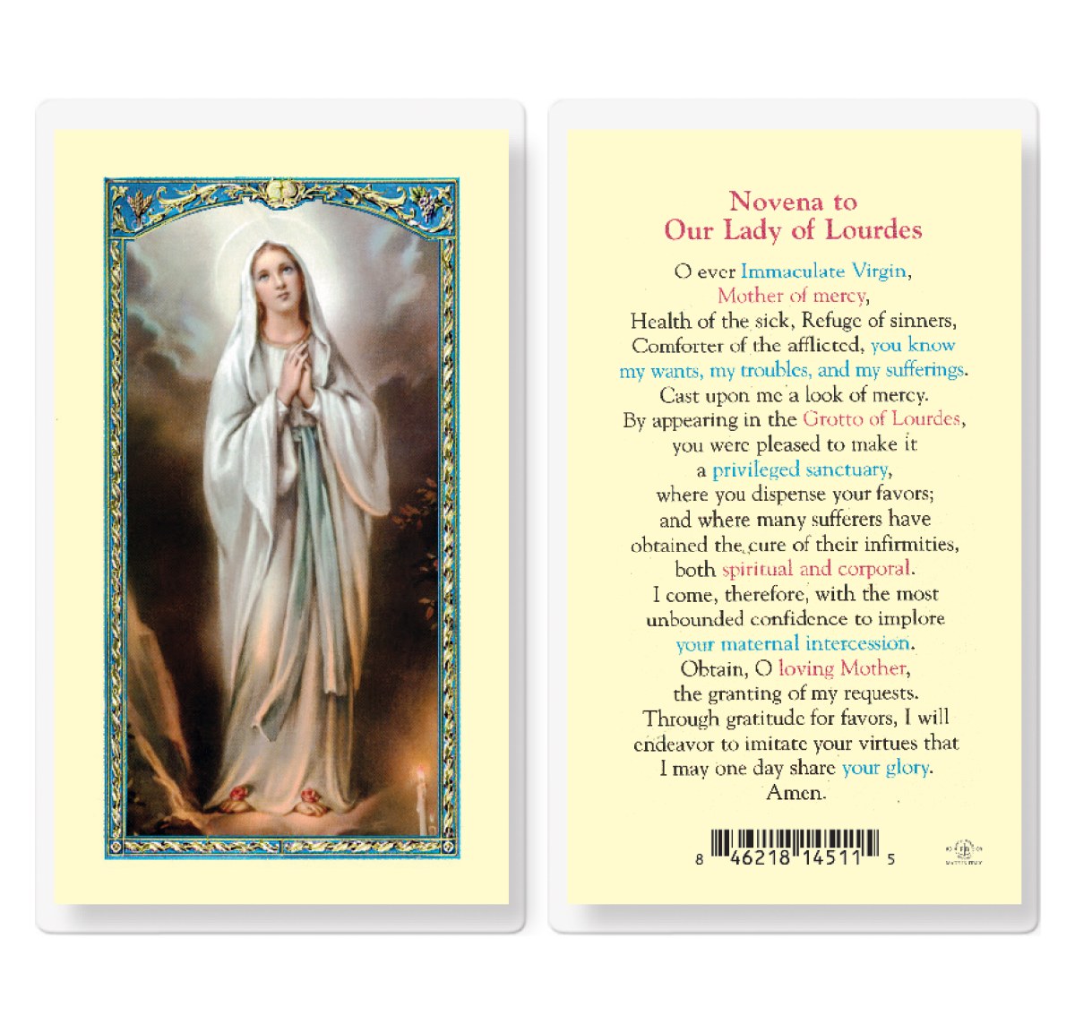 NOVENA TO OUR LADY OF LOURDES Divine Mercy Gift Shop