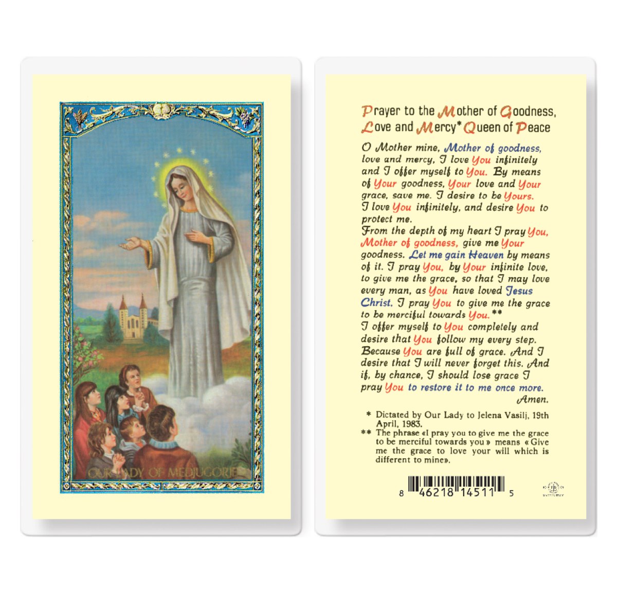 PRAYER TO THE MOTHER OF GOODNESS - Divine Mercy Gift Shop