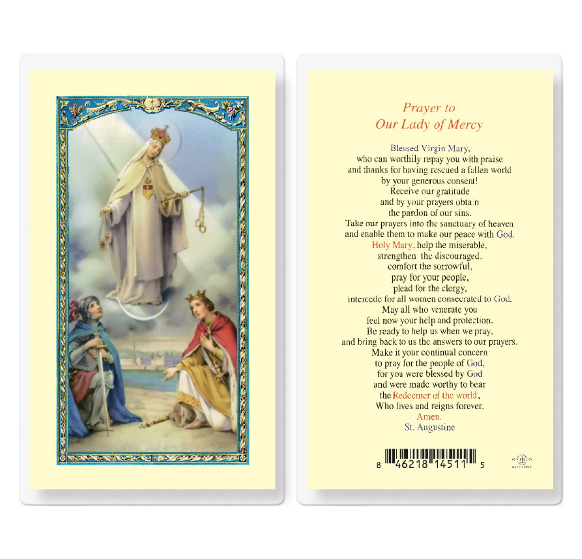 Prayer To Our Lady Of Mercy Divine Mercy T Shop