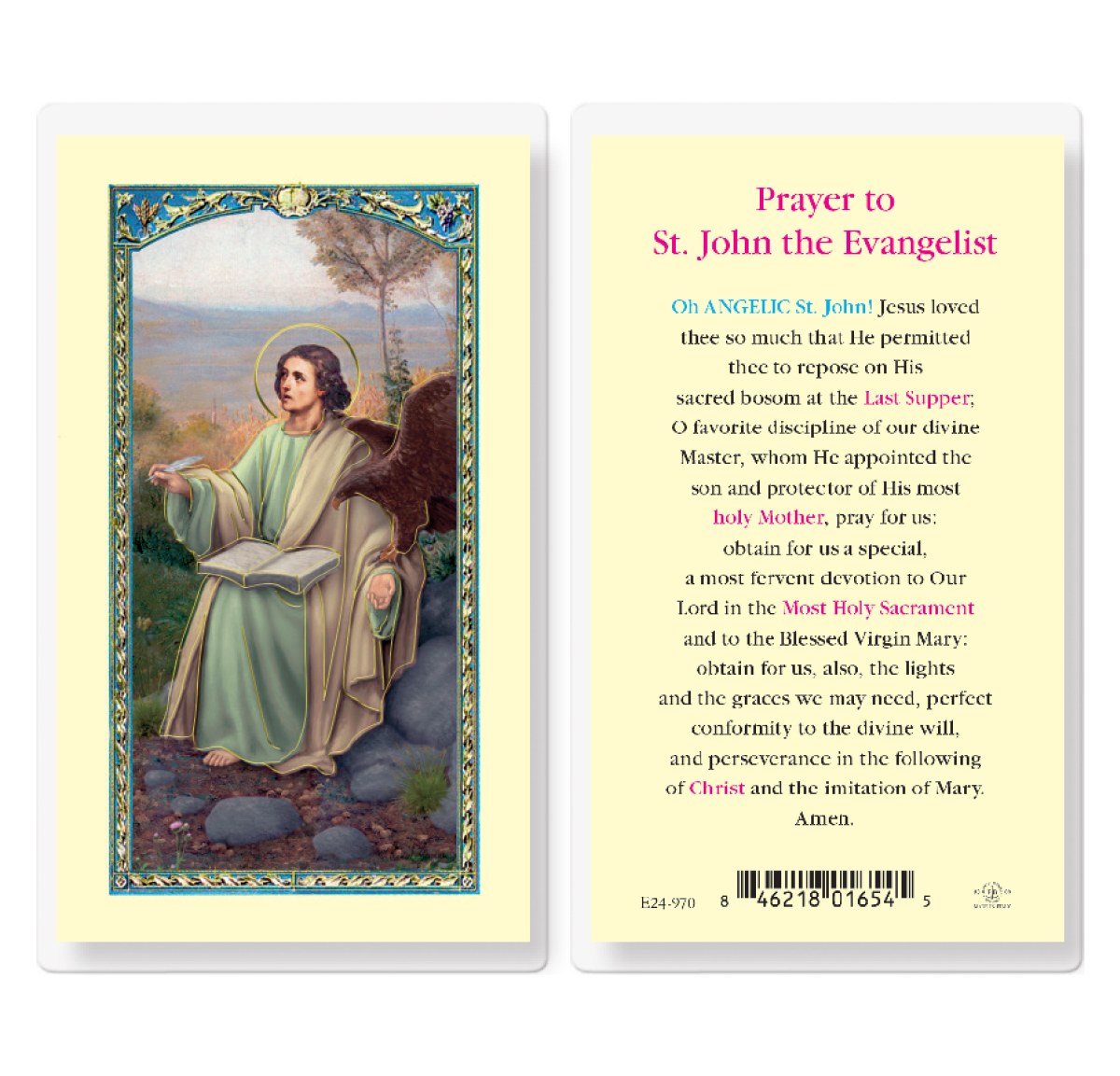 PRAYER TO ST JOHN THE EVANGELIST Divine Mercy Gift Shop