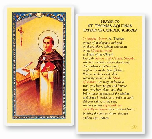 PRAYER TO ST THOMAS AQUINAS - Divine Mercy Gift Shop