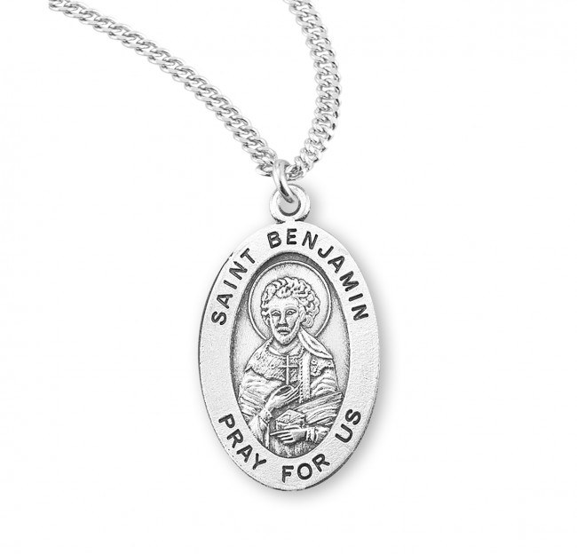 SS OVAL ST BENJAMIN MEDAL Divine Mercy Gift Shop