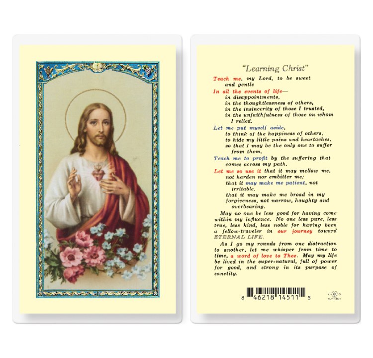 LEARNING CHRIST PRAYER CARD