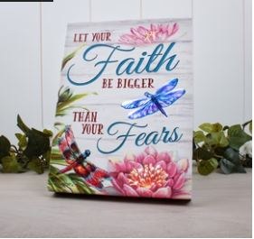 FAITH BIGGER THAN FEAR LED CANVAS