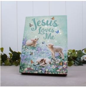 JESUS LOVES ME LED CANVAS