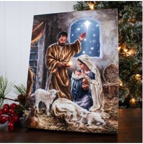 THE KING IS BORN LED CANVAS