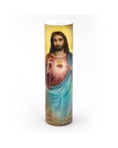 SACRED HEART OF JESUS LED CANDLE