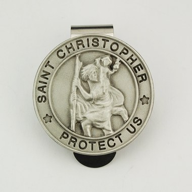 LARGE ROUND ST CHRISTOPHER VISOR CLIP