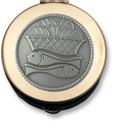 LOAVES &amp; FISH GLD STAMP PYX