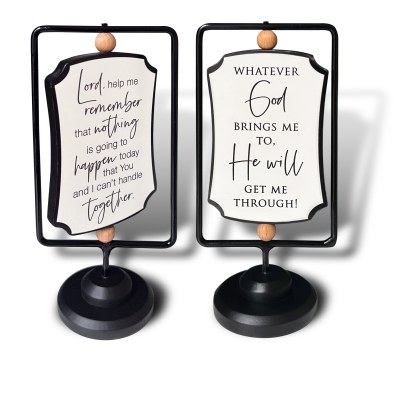 LORD HELP ME/WHATEVER GOD 2 SIDED PLAQUE