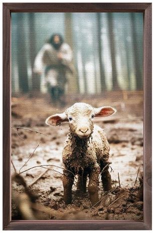 LOST LAMB FRAMED ART