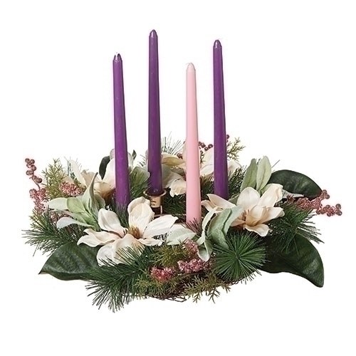 MAGNOLIA ADVENT WREATH ( CANDLES SOLD SEPARATE)