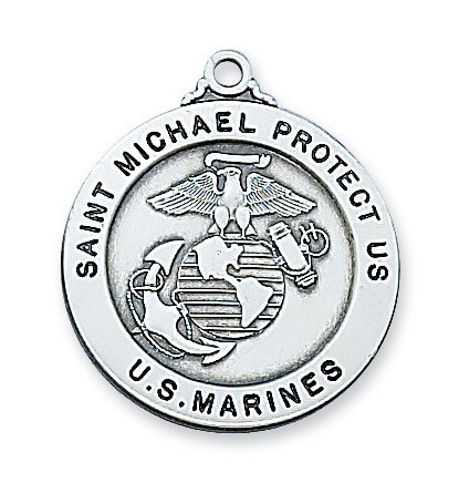 SS U.S. MARINES MEDAL 24&quot; CHAIN