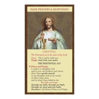 MASS PRAYER AND RESPONSE POCKET CARD