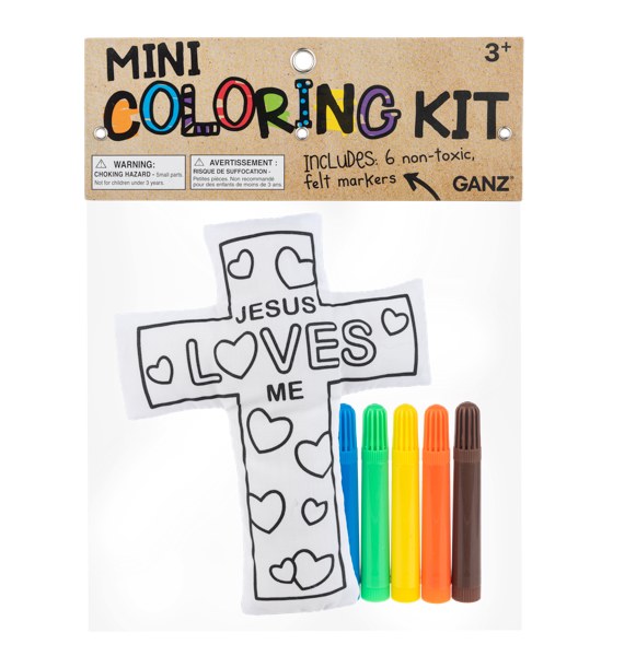 MINI CROSS PLUSH COLORING KIT